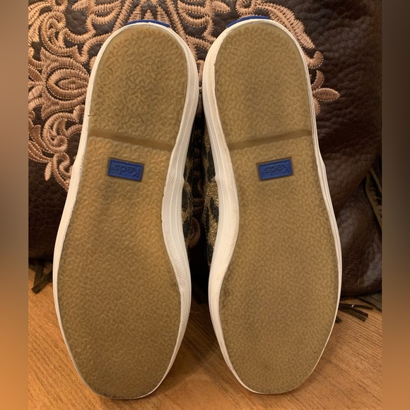 EUC Keds x Kate Spade New York Champion Glitter Leopard Sneaker Size 6.5 - Picture 7 of 10